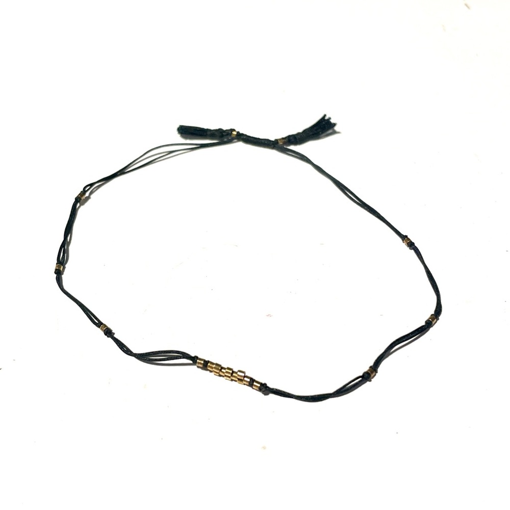 18k Gold Beaded Adjustable Bracelet - Picture 2 of 3